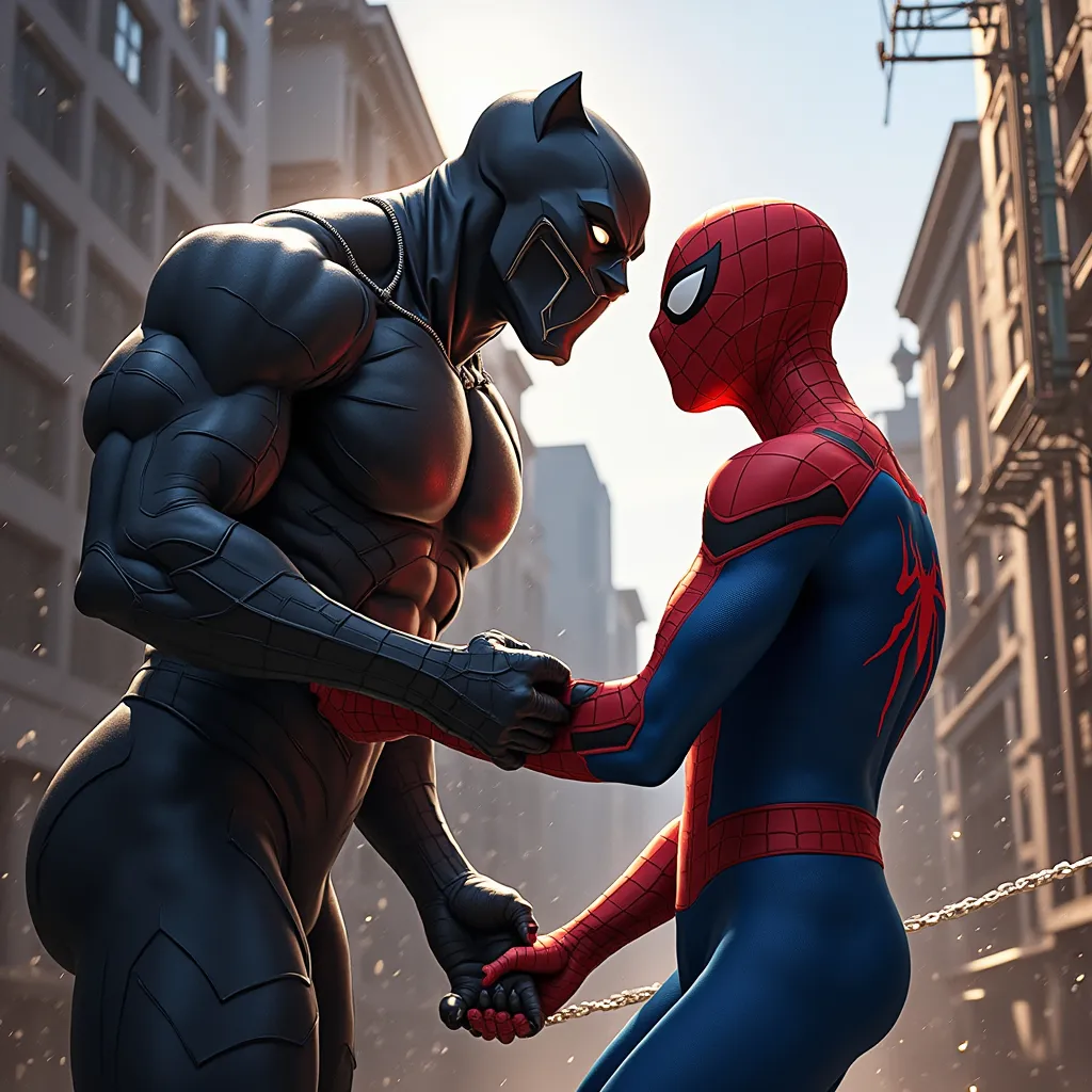 Prompt: BLACK PANTHER VS SPIDERMAN

