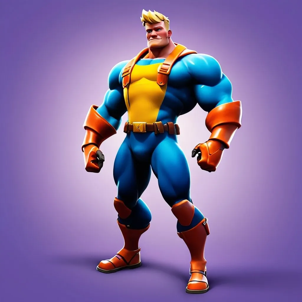 Prompt: super strong fortnite skin