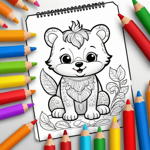 Prompt: Alphabet coloring book 24 pages illustration, vibrant colors, child-friendly, cartoon style, high quality, fun and playful, colorful letters, adorable animals, educational, whimsical background, cute and engaging characters, joyful expression, creative and imaginative, artistic medium: digital illustration, vibrant color palette, bright and cheerful lighting