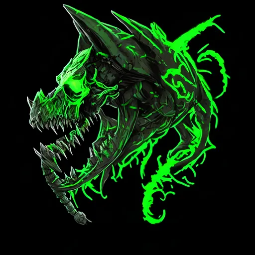 Prompt: Toxic wolf, skull face, epic, Future, poison
Dragon, neon green sword

