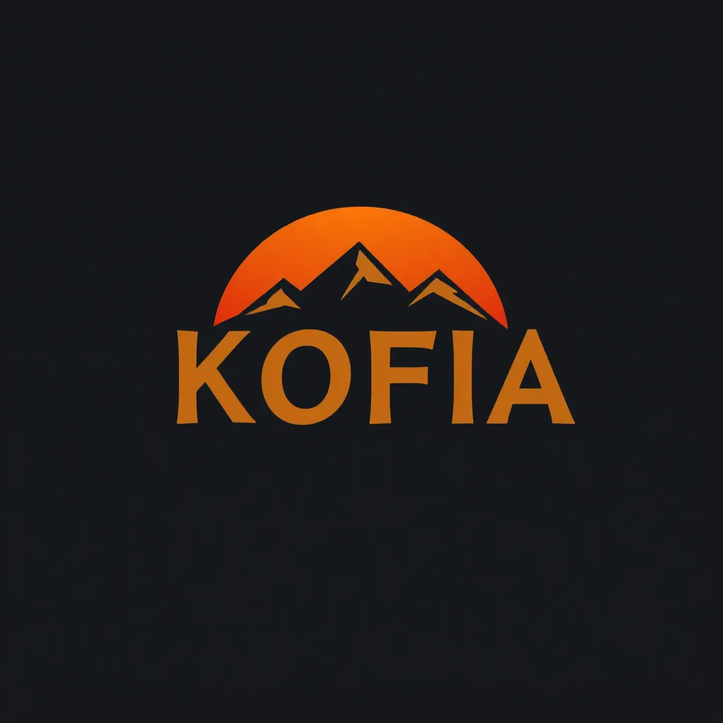 Prompt: logo design for word KOFIA