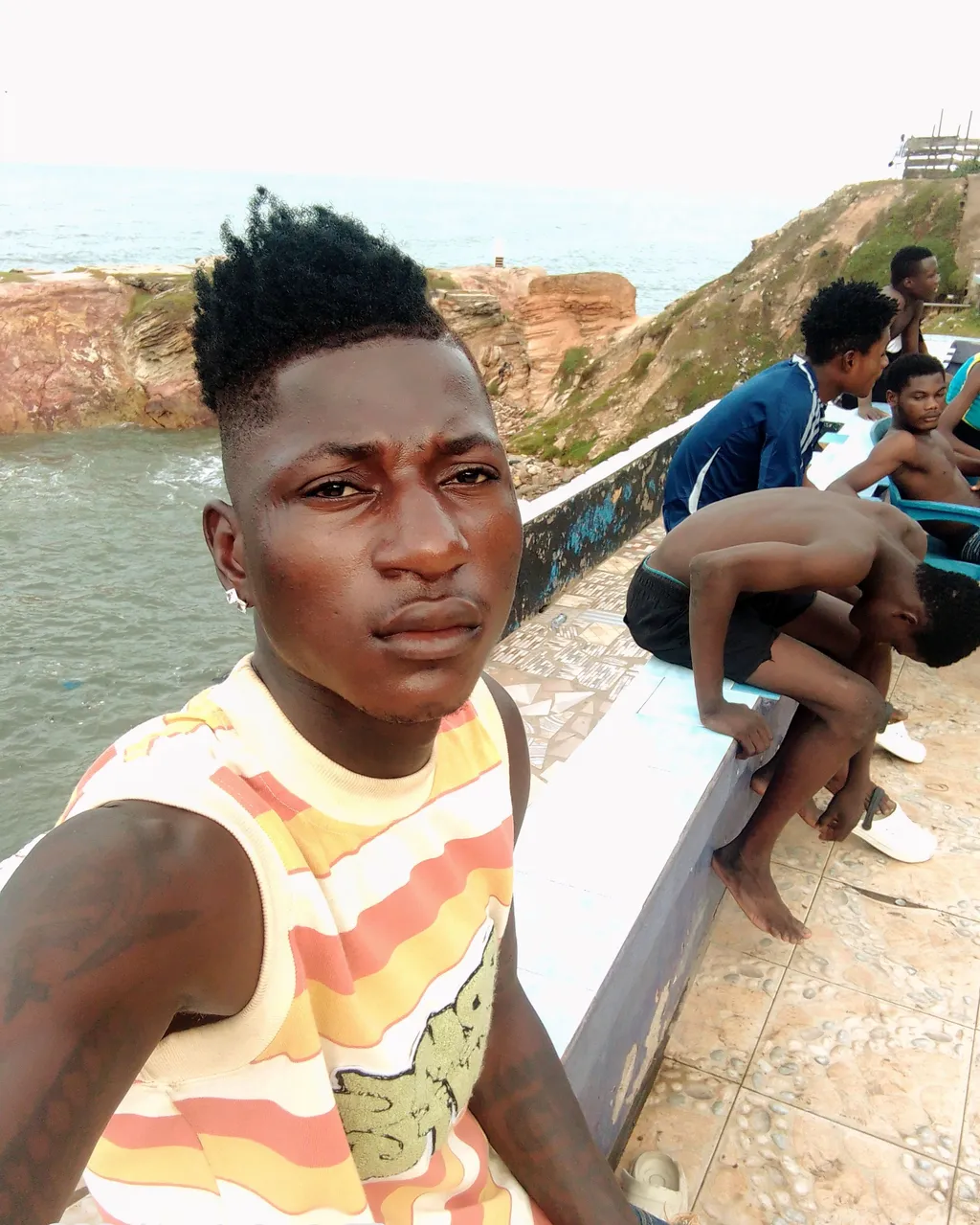 Prompt: ALi Boubacar enjoy on the beach beach beach beach beach