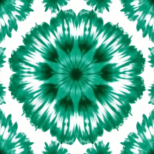 Prompt: abstract tie dye flower in "Pantone 13-0220 Tpx Paradise Green Color" on a white background