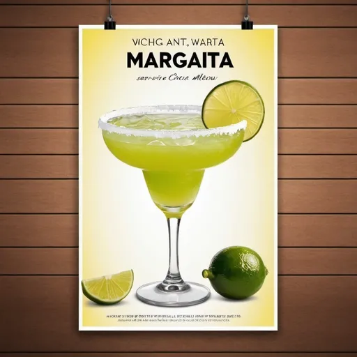 Prompt: Create A relaxed mellow POSTER FOR SERVING MARGARITA AT OFFICE EVENT
