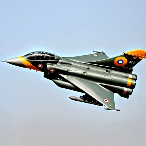 Prompt: Draw indian air force Tejas jet like humanize 