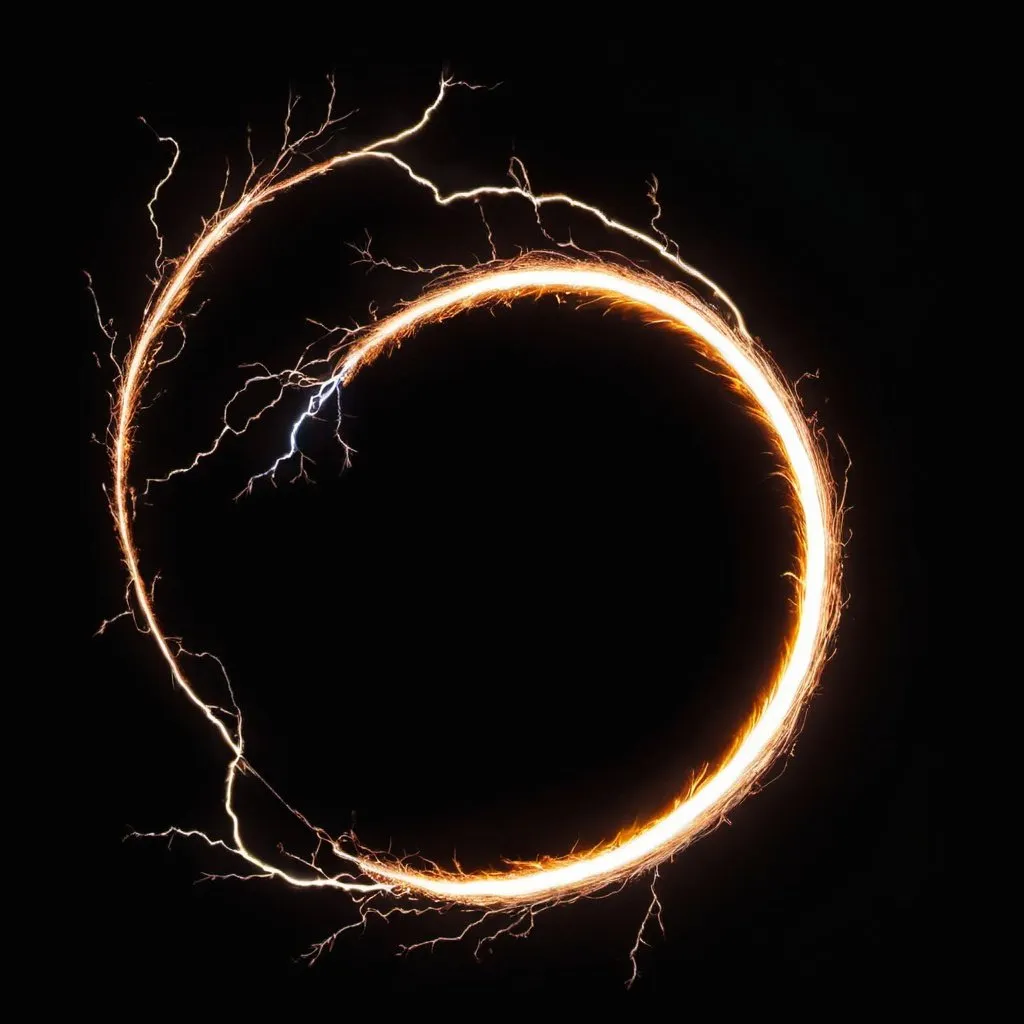 Prompt: An eletric arc on a black backround