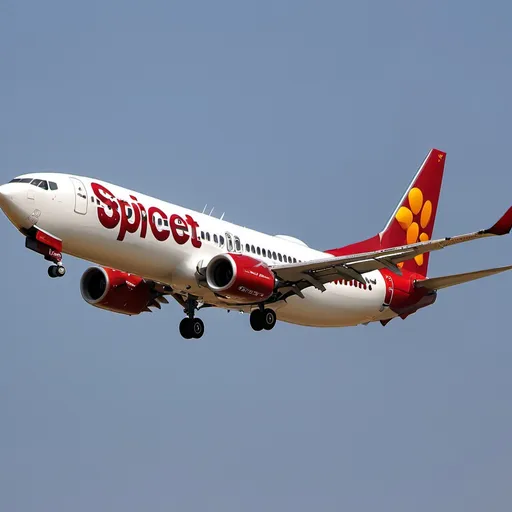 Prompt: SpiceJet b737 max