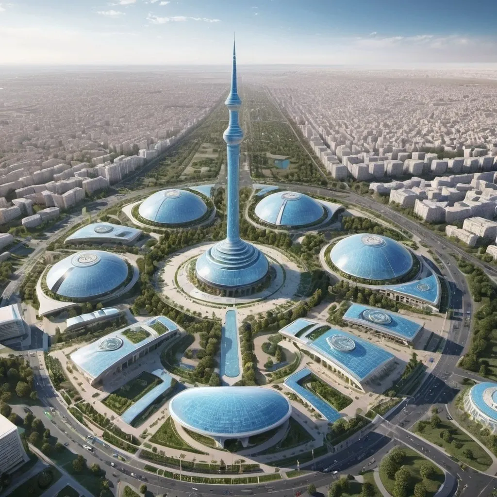 Prompt: Tashkent city 2050 year