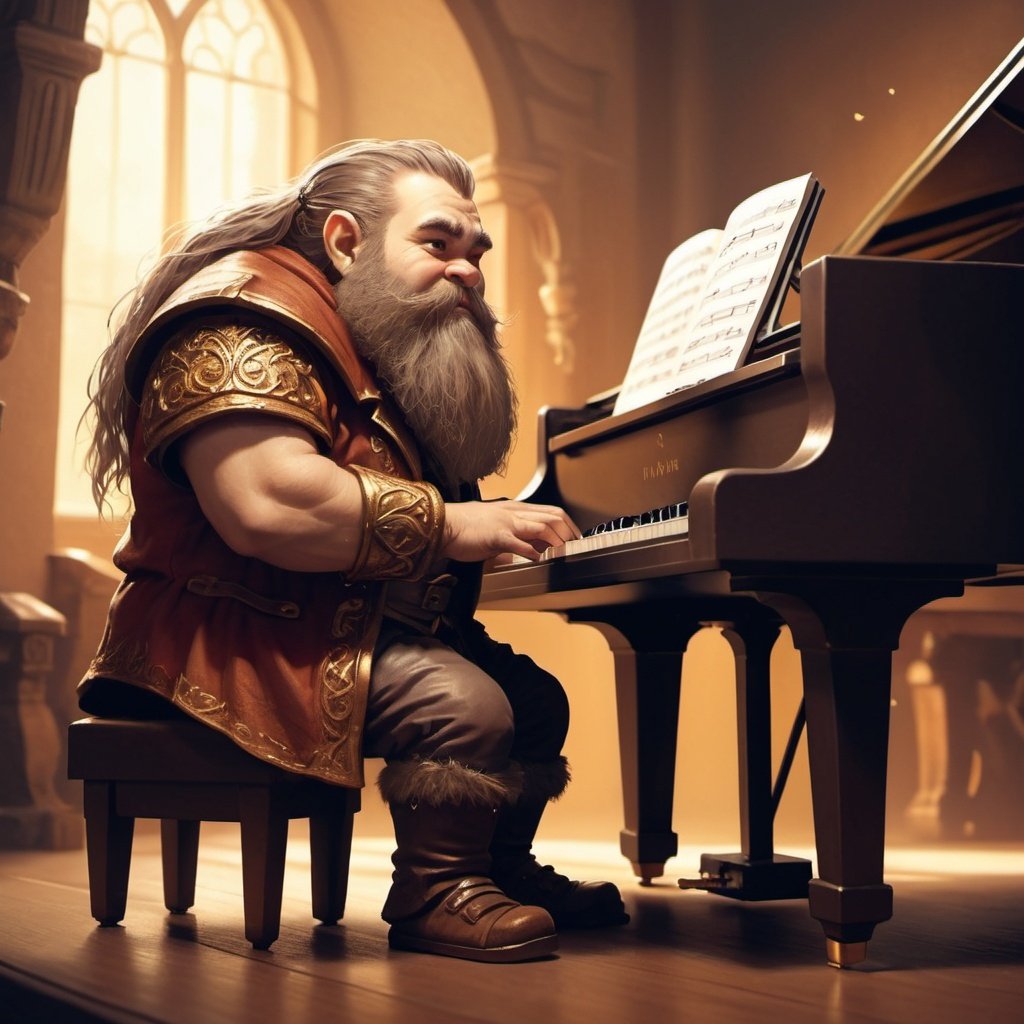 Grumpy Piano Player hotsell Dwarf