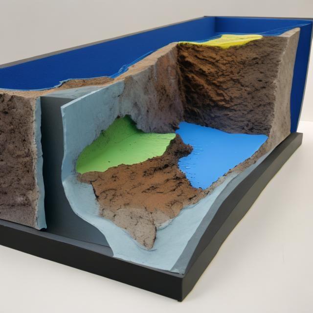 Prompt: convergent plate boundary model