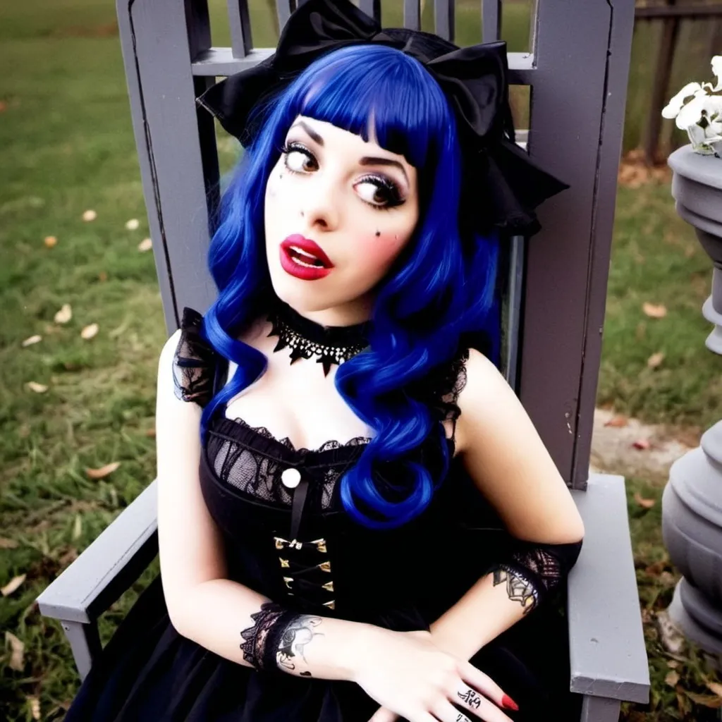 Prompt: Melanie Martinez vampire dollhouse gothic style