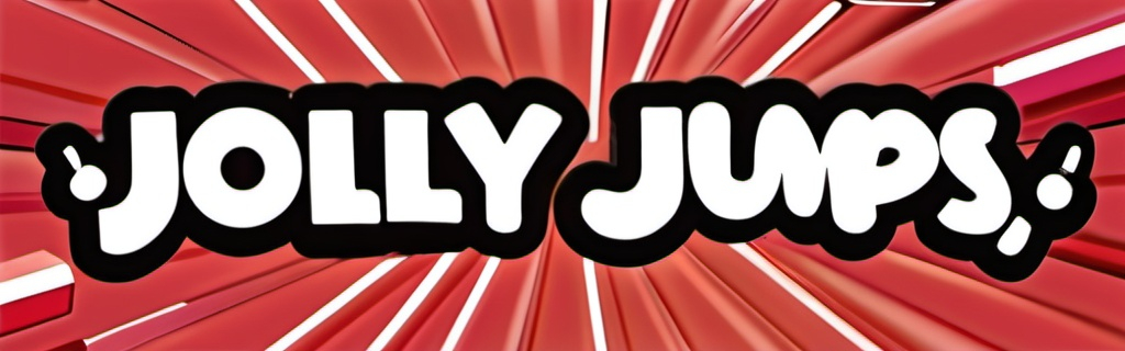 Prompt: write the word "Jolly Jumps" for kids channel banner
