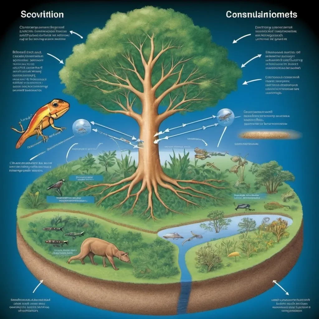 Prompt: affect carrying capacity of ecosystems biodiversity and populations photosynthesis transforms light energy amino acids and/or other large carbon-based molecules cellular respiration cycling of matter and flow of energy cellular division DNA and chromosomes in coding the instructions  biological evolution natural selection leads to adaptation  