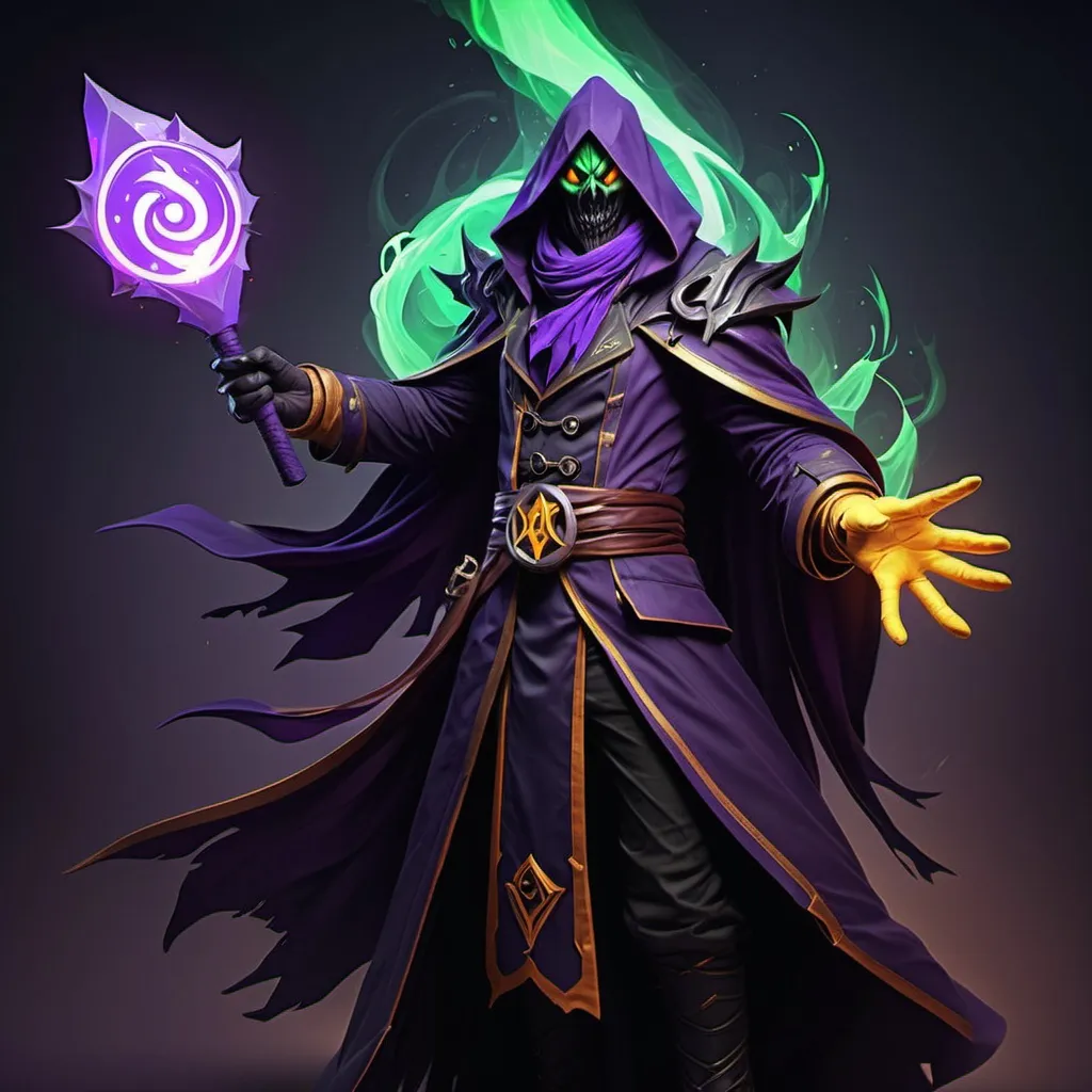 Prompt: warlock themed raging streamer