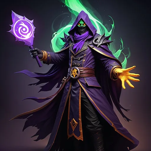 Prompt: warlock themed raging streamer