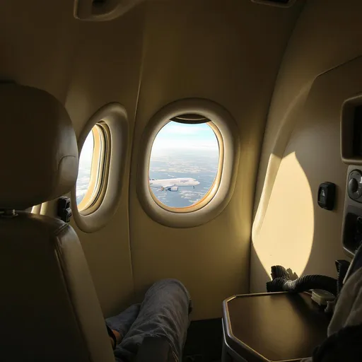 Prompt: Edit this picture for inside plane 