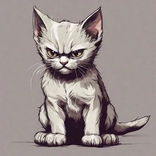 Prompt: very angry kitten