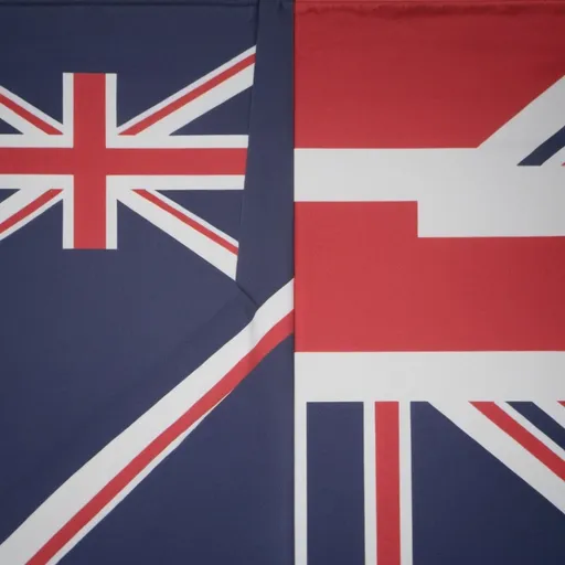 Prompt: a flag of Japan come baned with the uk flag and usa flag come bANED IN TO ONE

