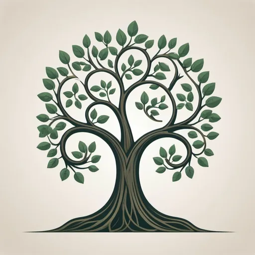 Prompt: A stylized tree with expanding branches, symbolizing growth and stability. The tree's trunk could form the letter "R," and the leaves or branches could subtly incorporate dollar signs or upward arrows.