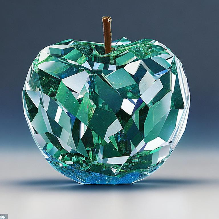 Prompt: high quality, high resolution photorealistic picture of a crystalline apple but made out of crystals