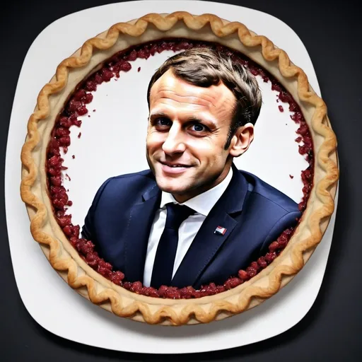 Prompt: Macron as a pie