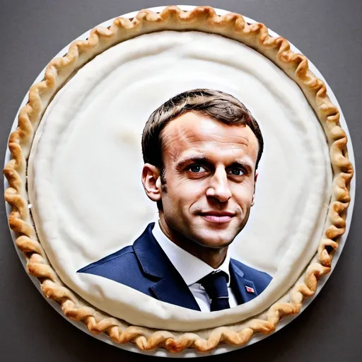 Prompt: Macron as a pie