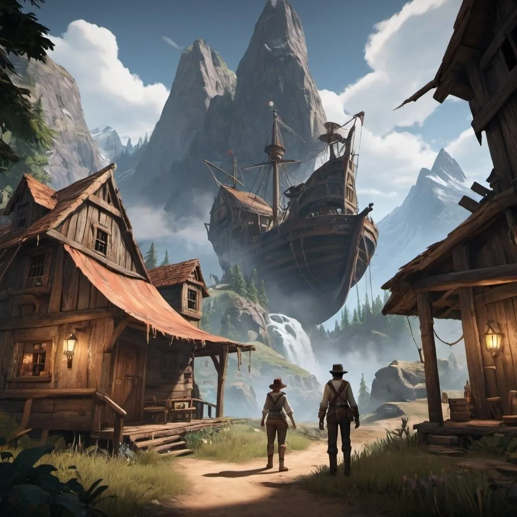 Prompt: Create an image with a narrative was rich and complex, weaving together themes of adventure, mystery, and emotion, while the gameplay introduced groundbreaking mechanics that offered players a fresh and exhilarating experience.