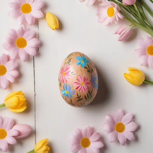 Prompt: Joyful flat lay, brightly painted, hand-decorated wooden Easter egg, rustic wooden table, 45-degree angle; 40% negative space, HIGH-KEY light, few scattered pastel flower petals, editorial content, high commercial value, shutterstock, no brand, clean and simple, no extra objects, minimal styling, neutral flat surface, no props, sample negative space, room for text, rule of thirds composition, shallow depth of field (f/2.8 look), background softly, no extra objects, soft glow
9A. Autumn harvest, a single, perfectly imperfect heirloom pumpkin, weathered barn wood background, eye-level shot; 30% negative space, SOFT light, small bunch of dried wheat, editorial content, high commercial value, shutterstock, no brand, clean and simple, no extra objects, minimal styling, neutral flat surface, no props, sample negative space, room for text, rule of thirds composition, shallow depth of field (f/2.8 look), background softly, no extra objects, soft glow