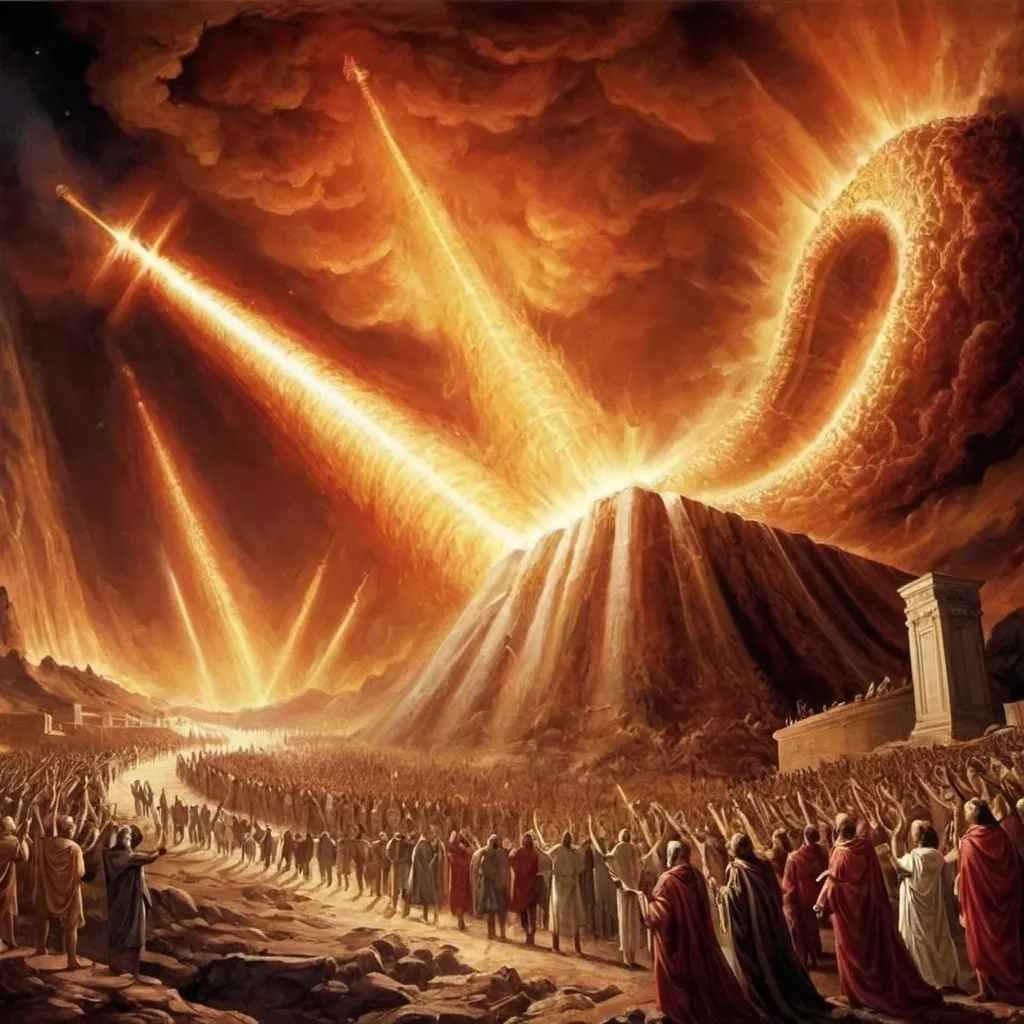 Prompt: the sixth trumpet of Revelation 1/3 of humanity destroyed