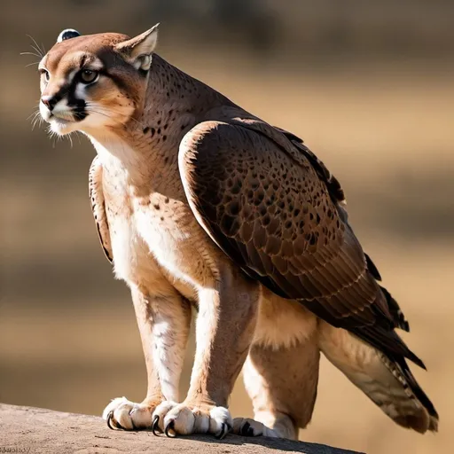 Prompt: a falcon that is a cougar 