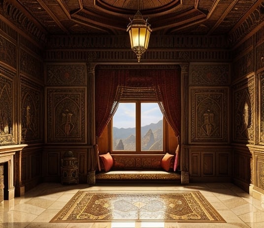 Prompt: Palace guest bedroom
Guest room
Palacial
Opulent
Beautiful
Intricate stone floors
Simple and expensive decoration
Bohemian
Comfortable
Realistic
Colorful
Vivid
Fantasy world
Dungeons and dragons setting
Lifelike
Medieval lighting
Fancy