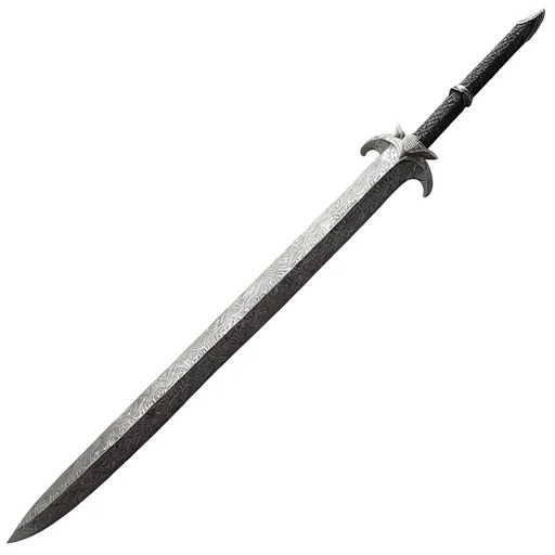 Prompt: Exquisitely crafted Longsword
Nice sword
Made of folded Steel
Intricate inlay 
Not magical
Incredibly sharp
Cutlass style
Large handle
Curved handgrip
Nice handle
Big handle
Ratio of handle to blade is accurate
Beautiful blade
Pirate king’s legendary sword
Realistic
Vivid
Clear
Detailed
Completely normal sword handle
Handle of the sword is not a blade
Handle has a nice ergonomic design
Single longsword