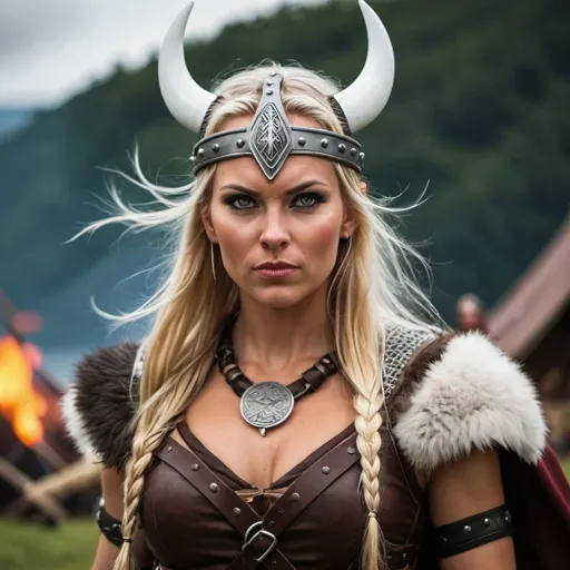 Prompt: female Evil Viking
