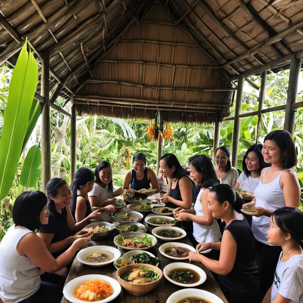 Prompt: Return to the nipa hut for a simple, home-cooked meal made from your market ingredients.
 









