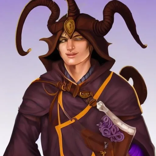 Prompt: a handsome young fuckboy tiefling bard pill-poppin, misogynistic purple shaw ,realistic