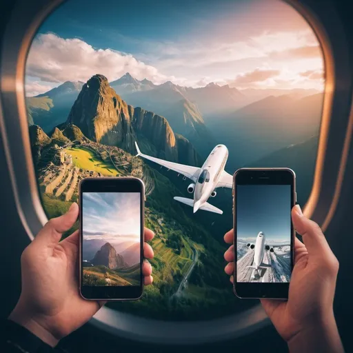 Prompt: generate an image that combines both travel and technology

