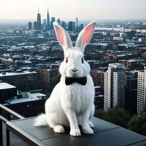 Prompt: WHITE RABBIT, CITY