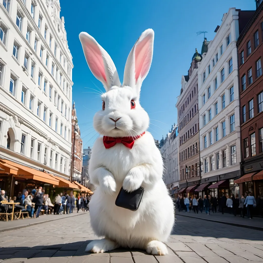 Prompt: WHITE RABBIT, CITY