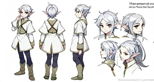 Prompt:  male anime elf
young teen
short hair
