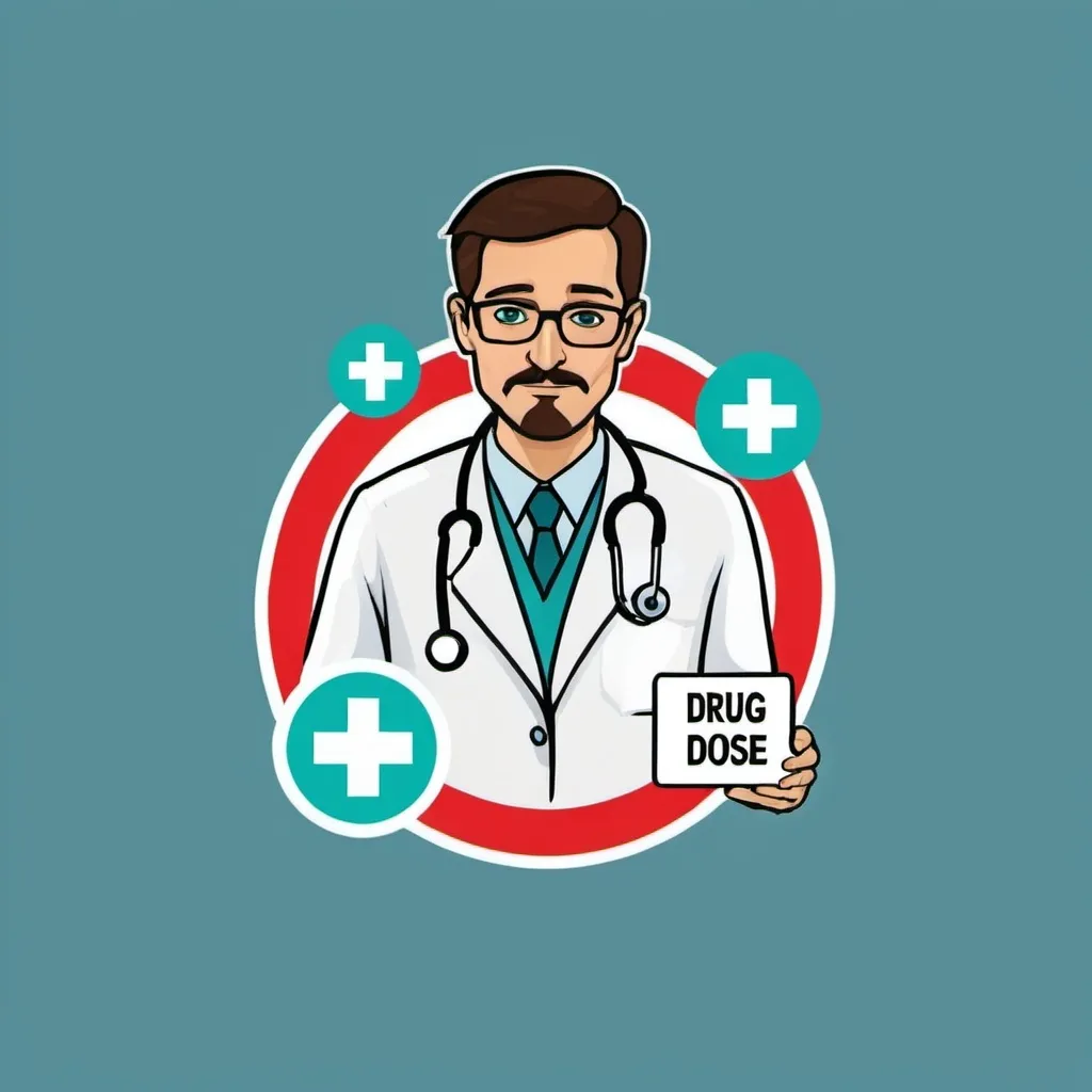 Prompt: I have a telegram channel name drug dose made easy. 
The channel has contents about drug dose in it. Create a logo for it
I want the logo to have a clip art of a doctor in it