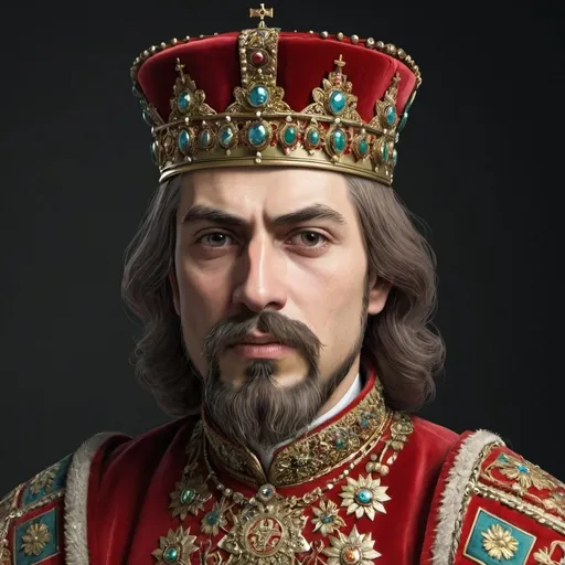 Prompt: medieval bulgarian tsar