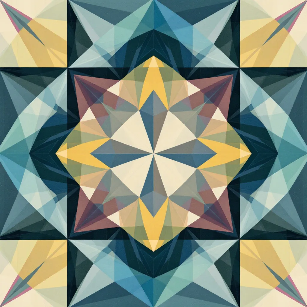 Prompt: Pachelbel's Canon in D visually in geometric image