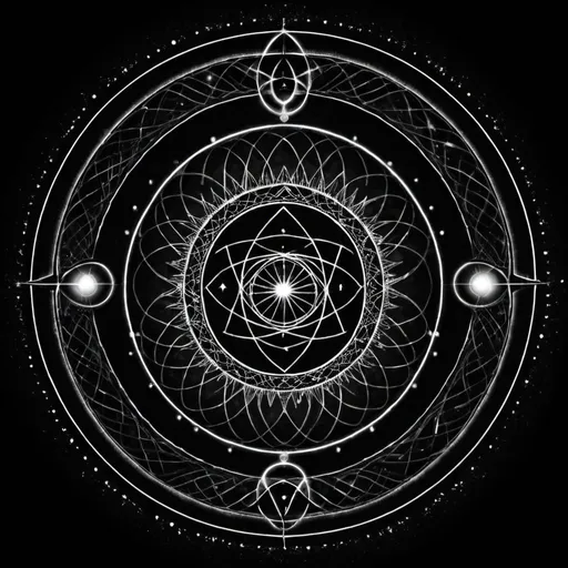 Prompt: I am the Alpha and the Omega, the Beginning and the End, the First and the Last.

Sacred geometry 