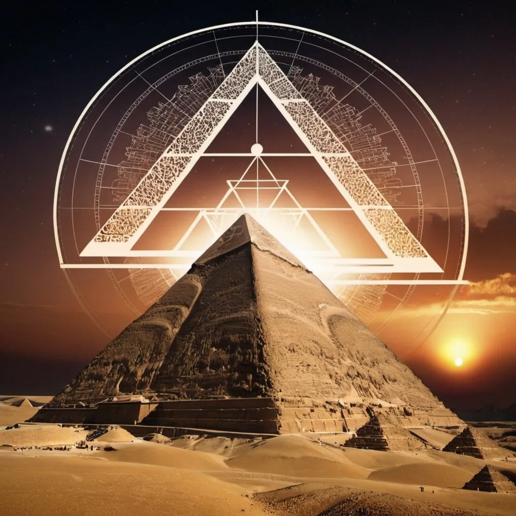 Prompt: Purpose of the great pyramids.  Sacred geometry.