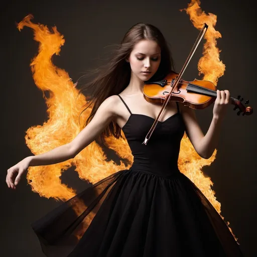 Prompt: Dance me to your beauty with a burning violin