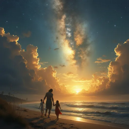 Prompt: I serve the God of glory,
Who spoke and stars took flight,
Declared His name to Moses,
A flame in desert night.
Not bound by man’s tradition,
Nor carved by hands of clay—
His Word, alive and burning,
Still speaks to me today.
His mercy—onbeskryflik,
Too vast for tongue to frame,
Yet near enough to whisper
The power of His name.
He gave me breath and reason,
He placed the choice in me;
To walk the path of worship,
And serve Him joyfully.
All earth and I am groaning,
For heaven’s song begun—
Let justice roll like rivers,
Let all things find the Son.
I choose His will, His wonder,
My soul in Him is free—
The risen Christ, my anchor,
Who reigns eternally.


(Note; 24 images following the words of the poem above forming one cohesive whole)