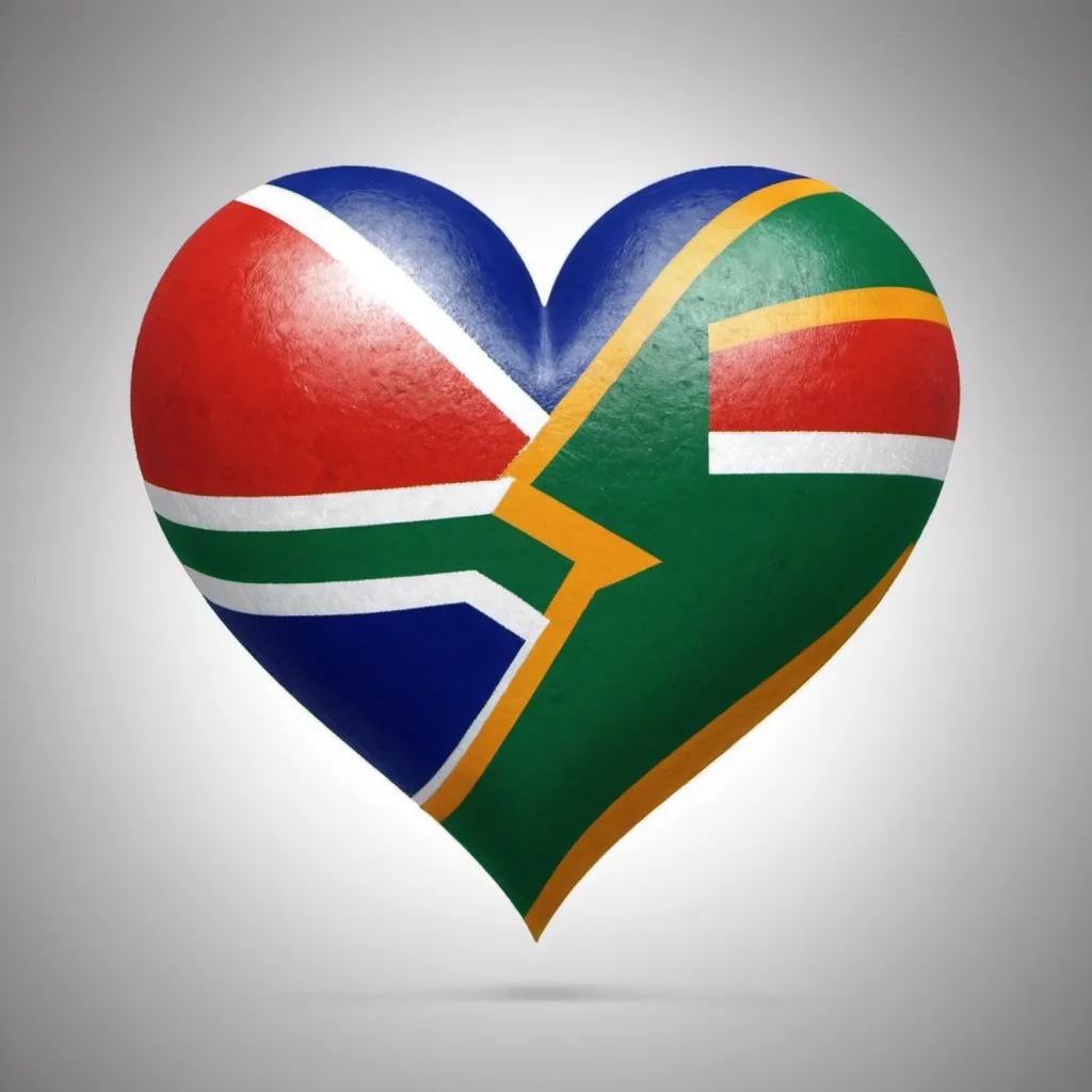 Prompt: South Africa flag, Love 