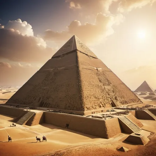 Prompt: Purpose of the great pyramids.  Sacred geometry.