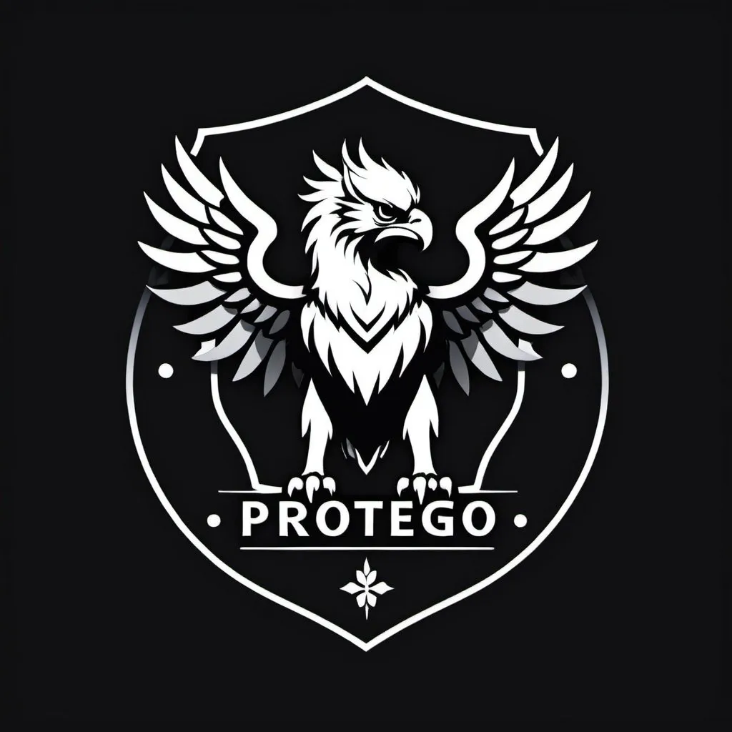 Prompt: Protego griffon. Logo. Simplistic.