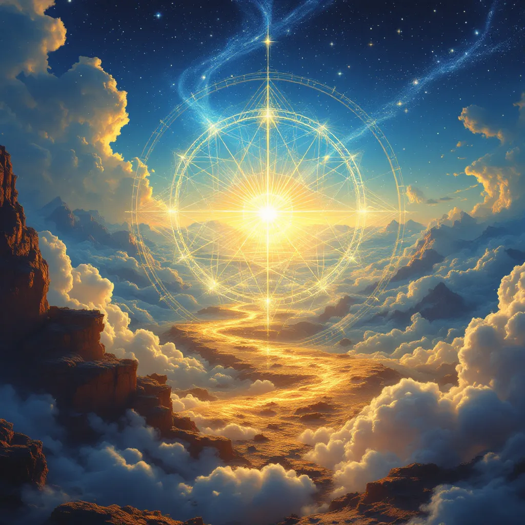 Prompt: Wisdom is The Guiding Light of Love

Artistic impression. Sacred geomery
